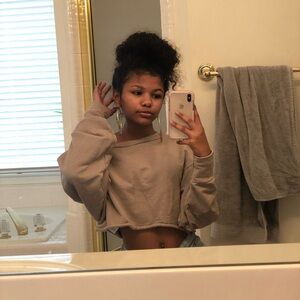 fashion nova tan cropped top